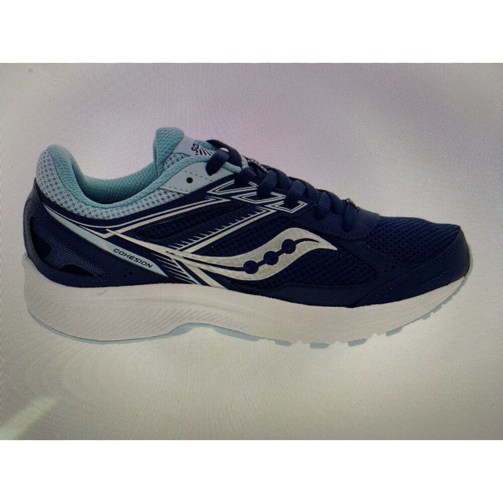 NEW Saucany Cohesion 14 womens navy/light blue running shoe size 11